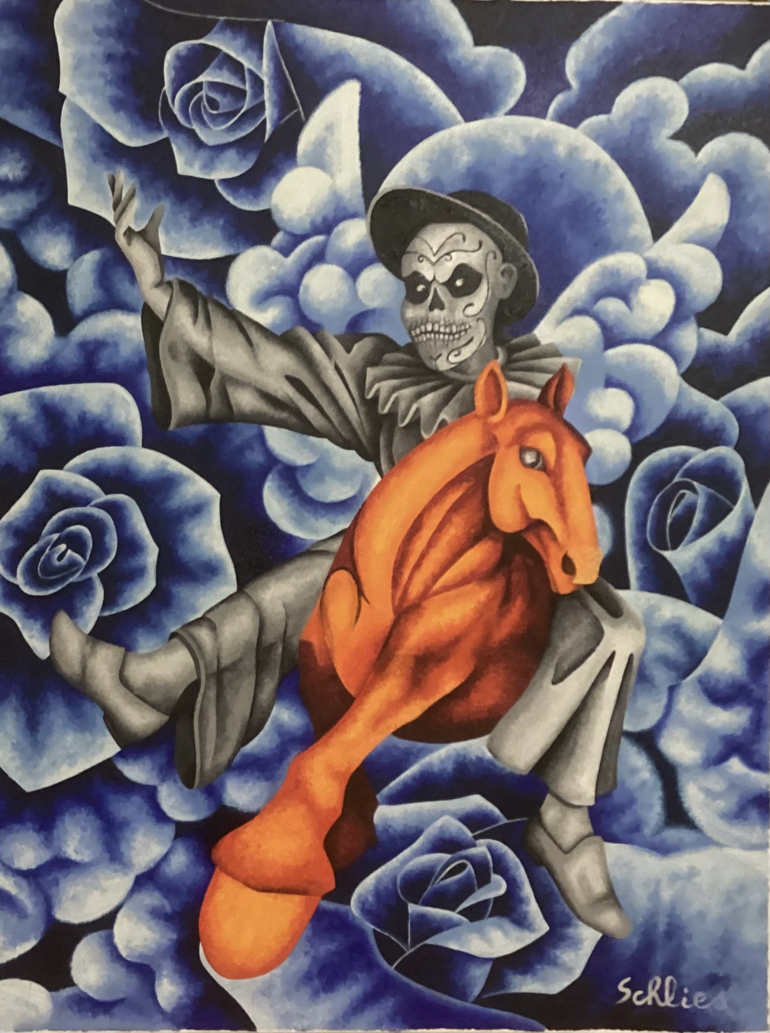 fête des morts , huile sur toile ,2024 , Cabreraun