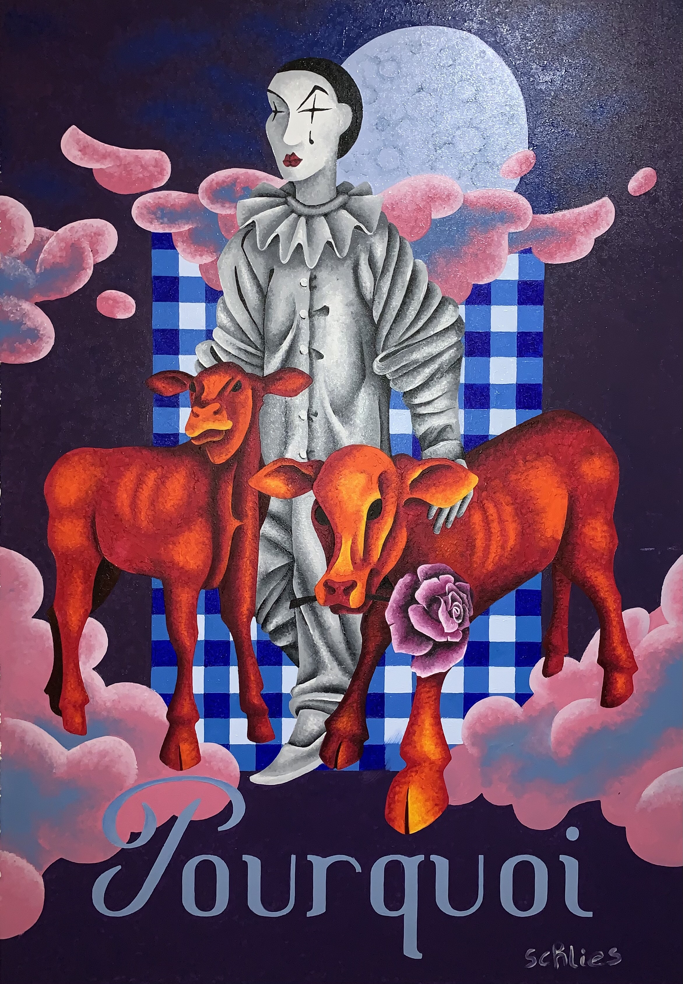 Pouquoi , Why? , 2021 , peinture huile. Cabreraun
