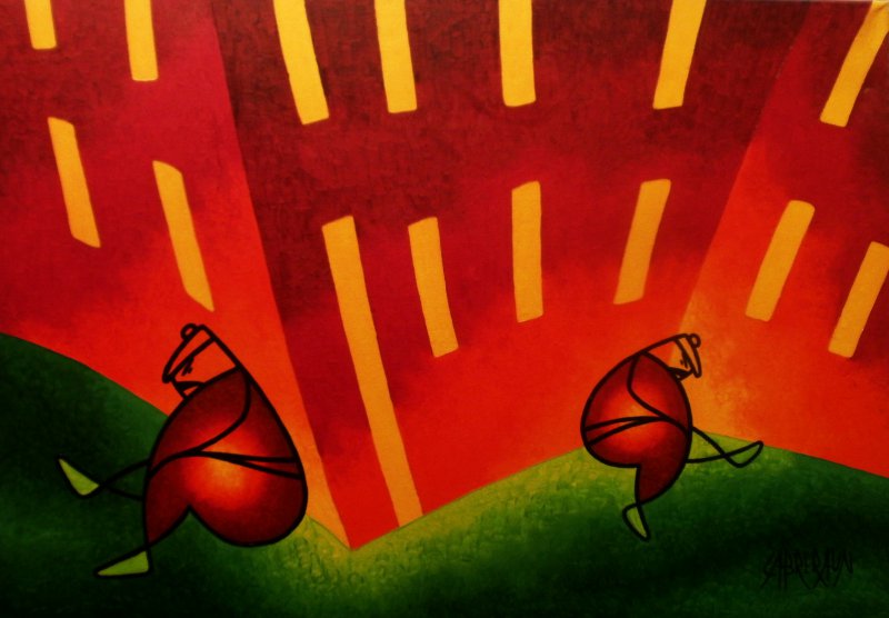 Geranium , 2012 , Peinture actuelle , série 1 , histoire ordinnaire , huile . Cabreraun