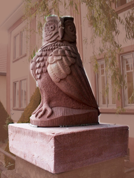 Hiboux , de veille , Sculpture . Cabreraun