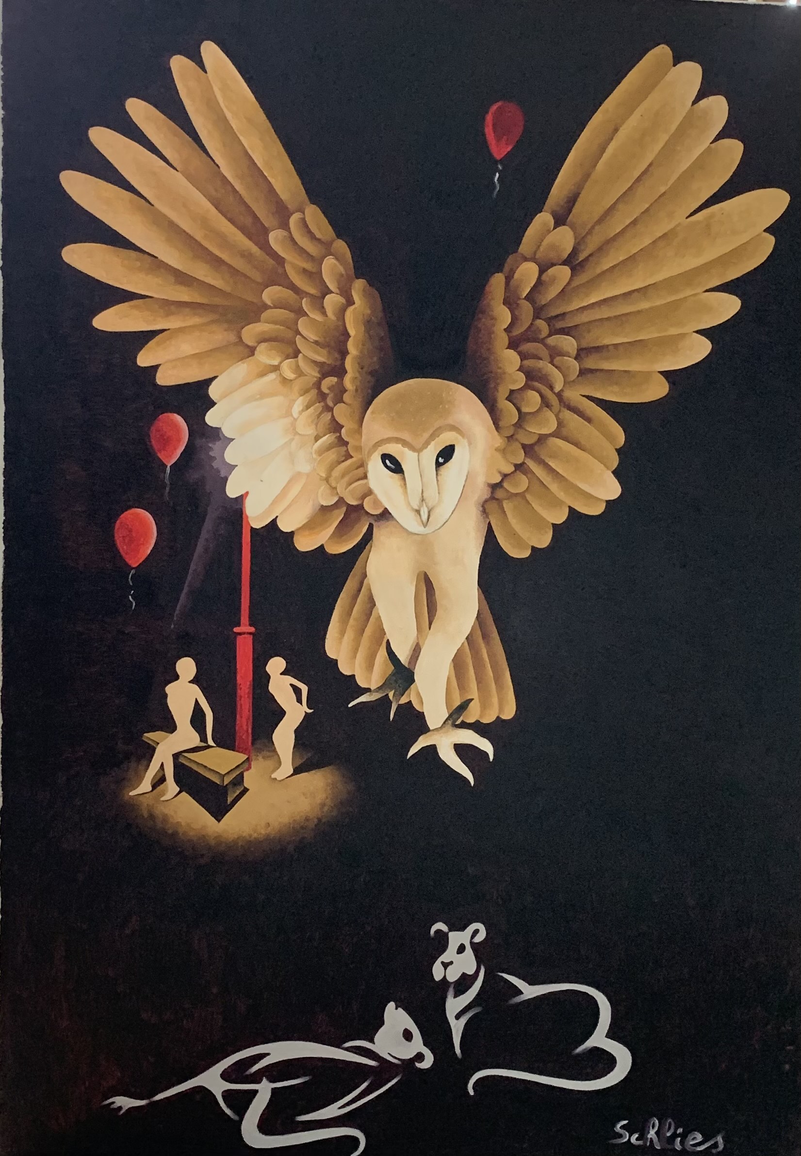 Espoir Peste Philosophie , hope plague and philosophy , peinture huile. Cabreraun