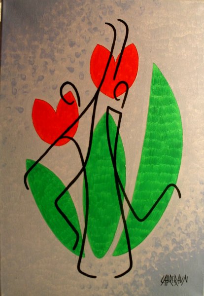 Mouvement 3 , 2013 , Peinture série 2. Cabreraun