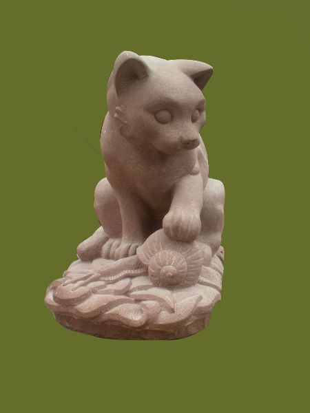 Chat curieux . Sculpture . Cabreraun