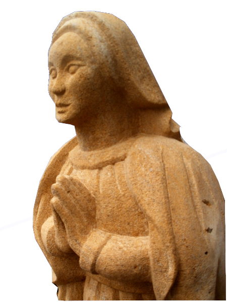 'Vierge' tête , Sculpture . Cabreraun